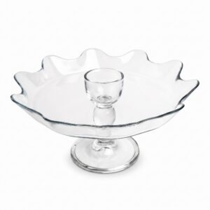 طبق تقديم بقاعده ,شفاف,1ق,32cm