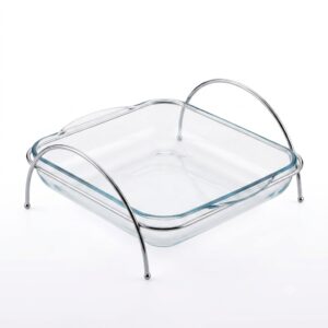 صينيه زجاج باستند فضي 31.8x28.3cm,تركي